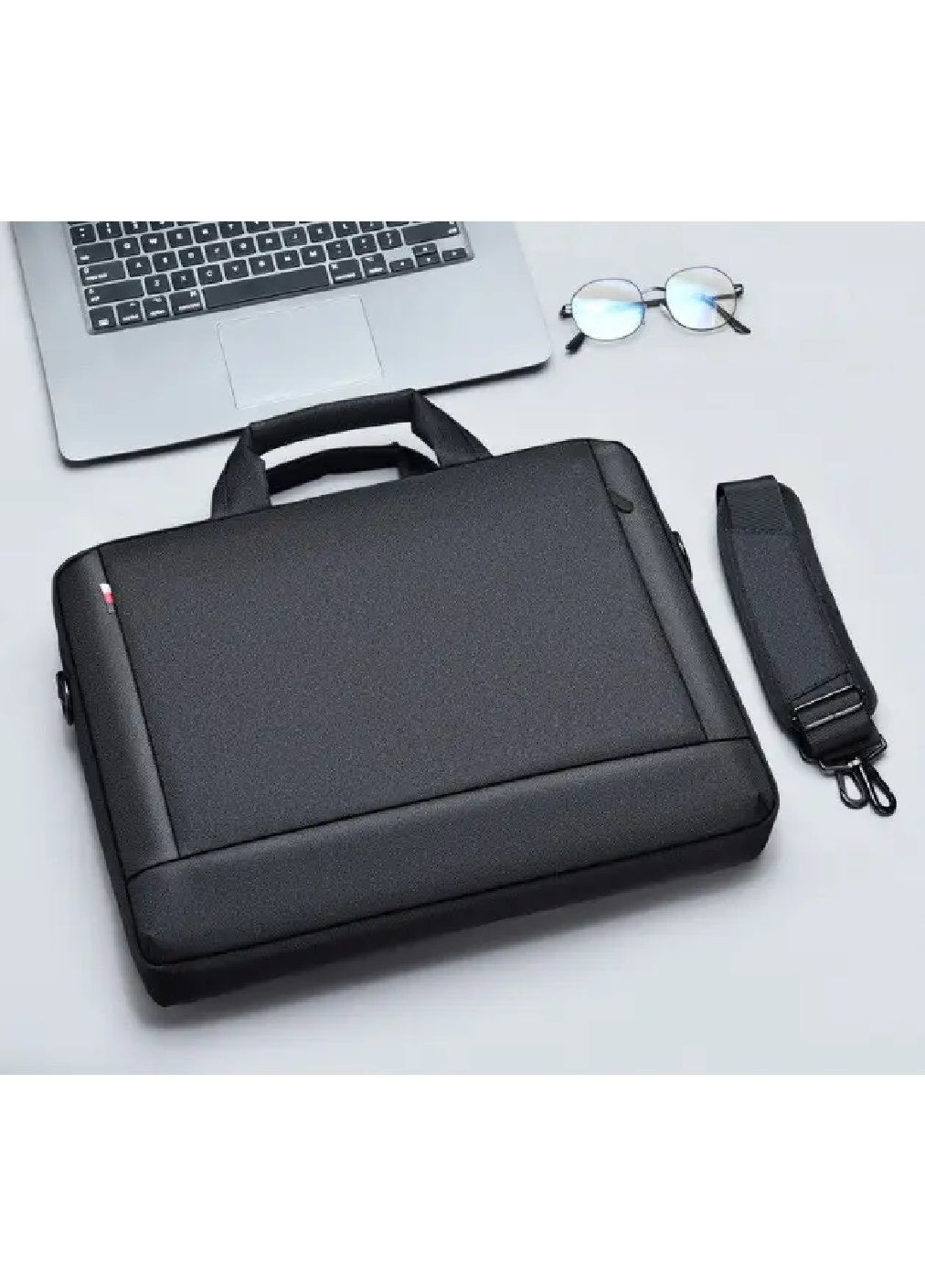 Сумка з ручками ременем відділеннями для перенесення зберігання ноутбука 13.9-14.1″ дюймів 39.5х30х5.5 см (477053-Prob) Чорна Unbranded (293940075)