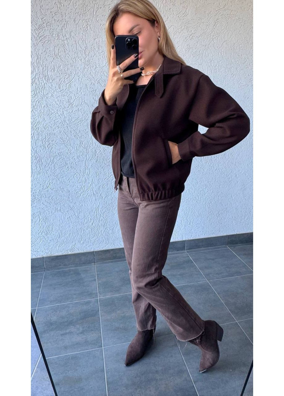 Бомбер кашемир стрейчевой на трикотажной основе, на молнии с карманами Україна (355262146)