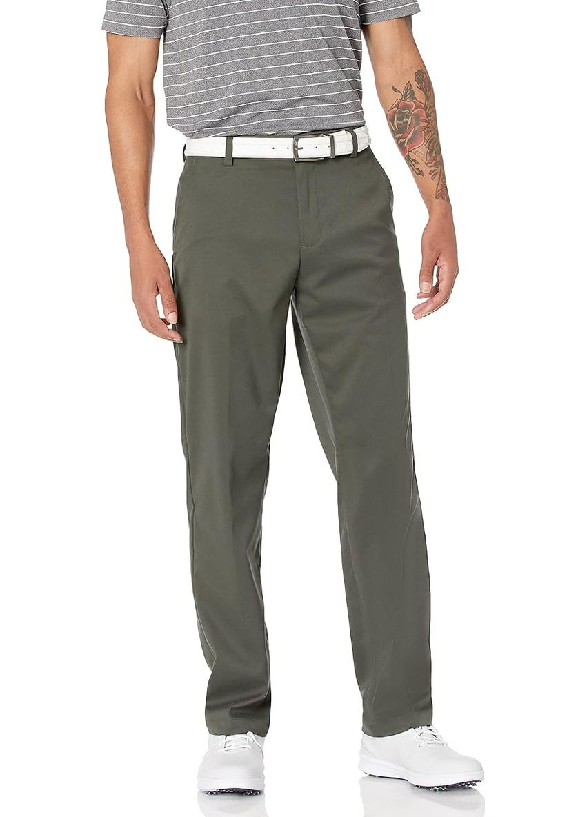 Штани Regular Fit з вологовідвідної тканини для чоловіка AE1906304 хакі Amazon Essentials (275531871)