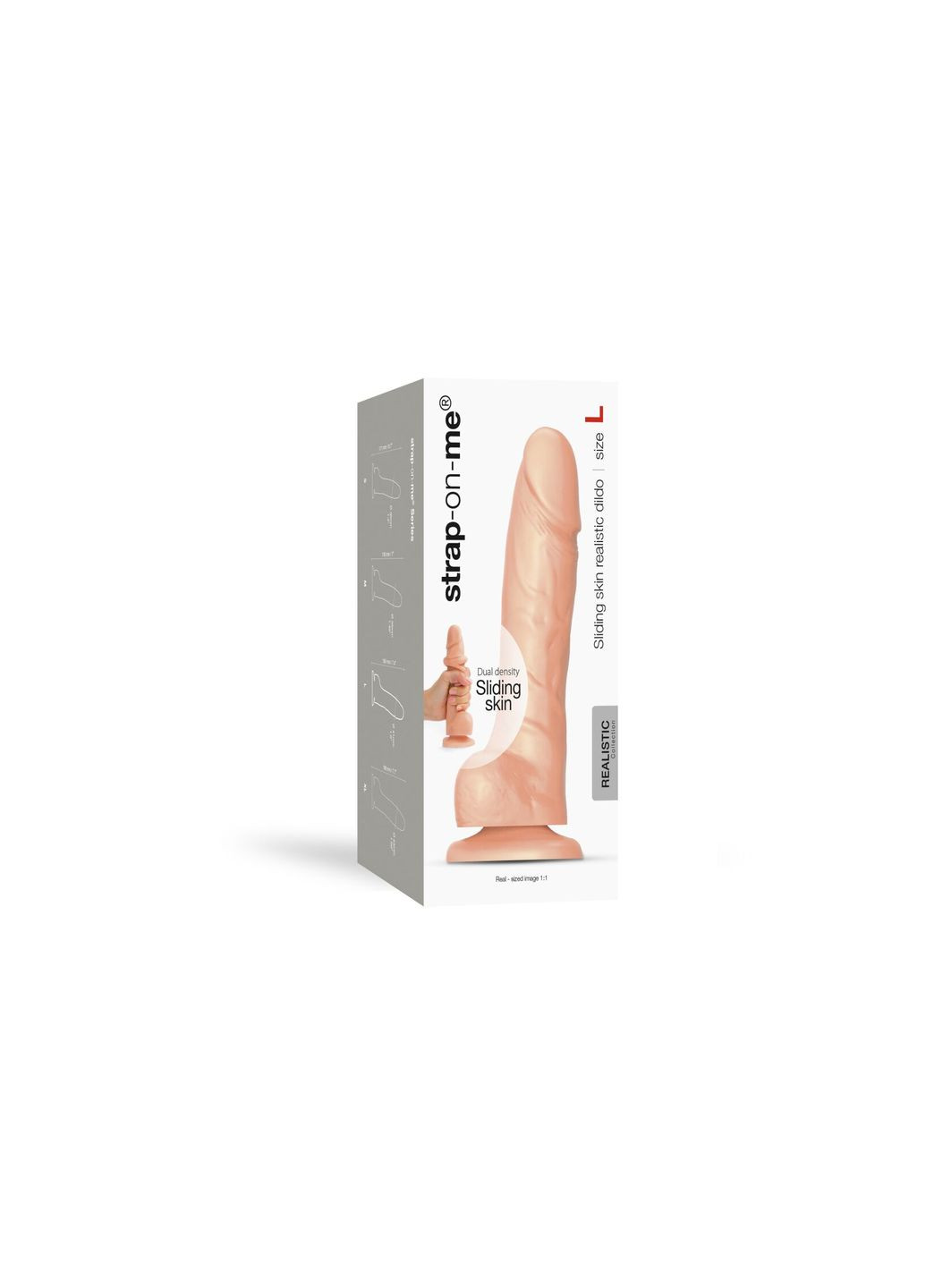 Реалистичный фаллоимитатор Sliding Skin Realistic Dildo Vanille – L, эффект подвижной ко Strap-On-Me (296627249)