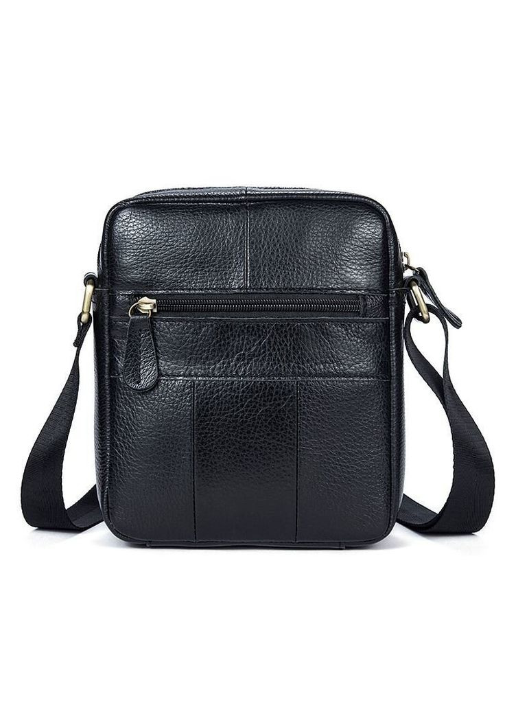 Кожаная сумка кросс боди мужская мессенджер через плечо черная 14721 Vintage (329195776)