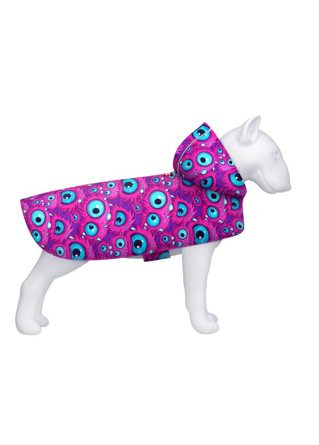 Дождевик-накидка с капюшоном для собак Clothes, рисунок "Вок монстра", XXS, А 23-26 см, B 30-36 см, С 15-20 см WAUDOG (332879714)