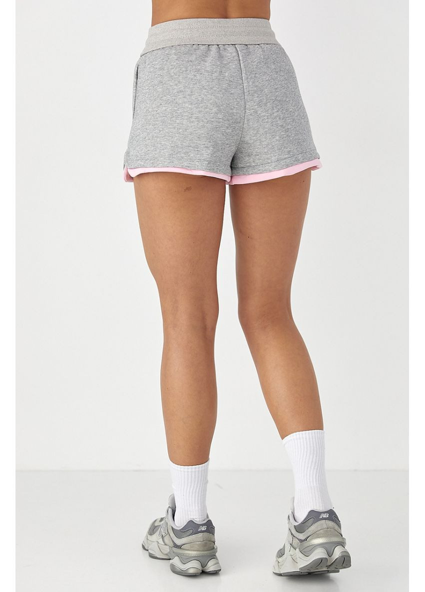 Шорти з ефектом подвійного шару Lurex Шорты (370393254)