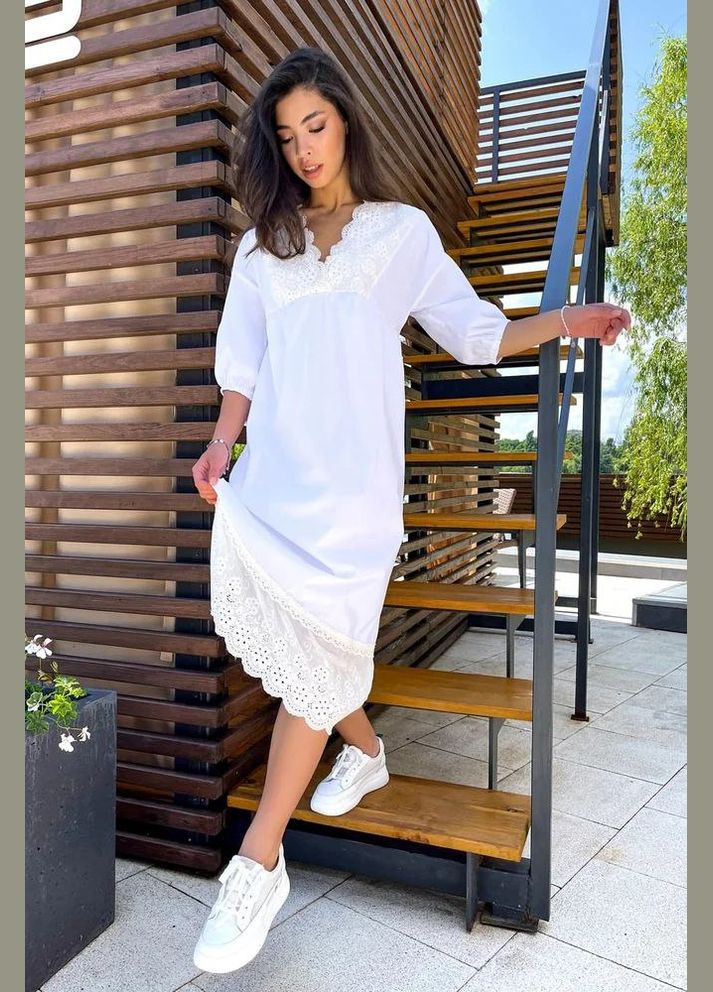 Белое повседневный, кэжуал платье Seventeen