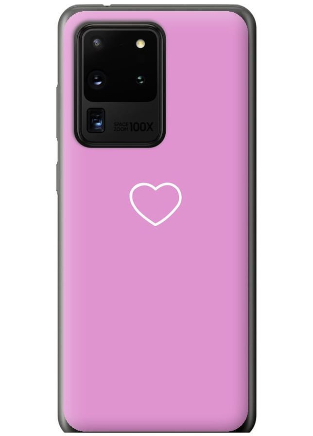 Силиконовый чехол 'Сердце 2' для Endorphone Samsung Galaxy S20 Ultra (329188988)