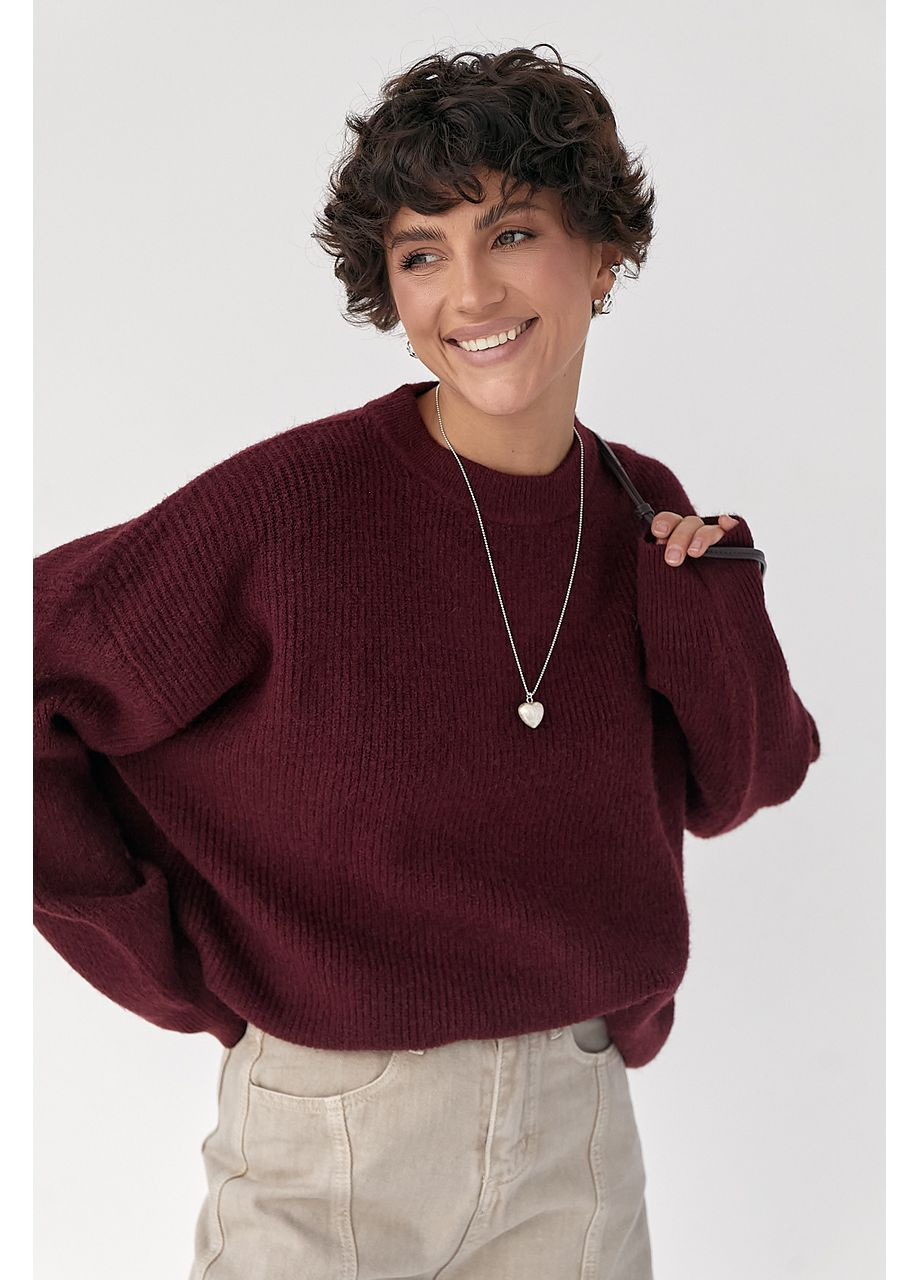 Вязаная теплая однотонная кофта Lurex (372255444)