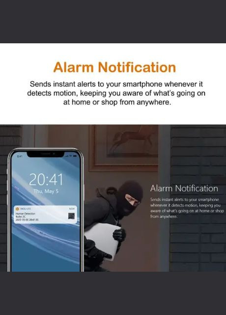 Камера відеоспостереження, бездротова поворотна Wi-Fi камера Bullet 2C 4MP IMOU (292866389)