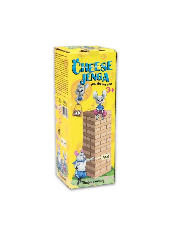 Настільна гра "Cheese Jenga" 30718, 48 брусків, українською мовою Strateg (396673124)
