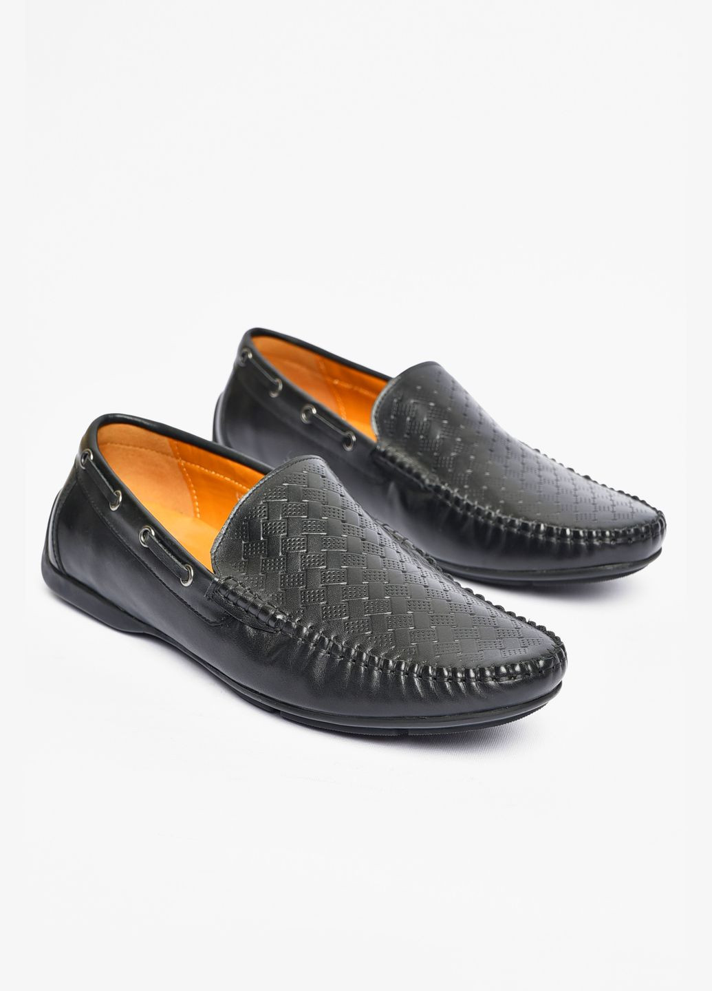 Черные кэжуал туфли мужские черного цвета Let's Shop без шнурков