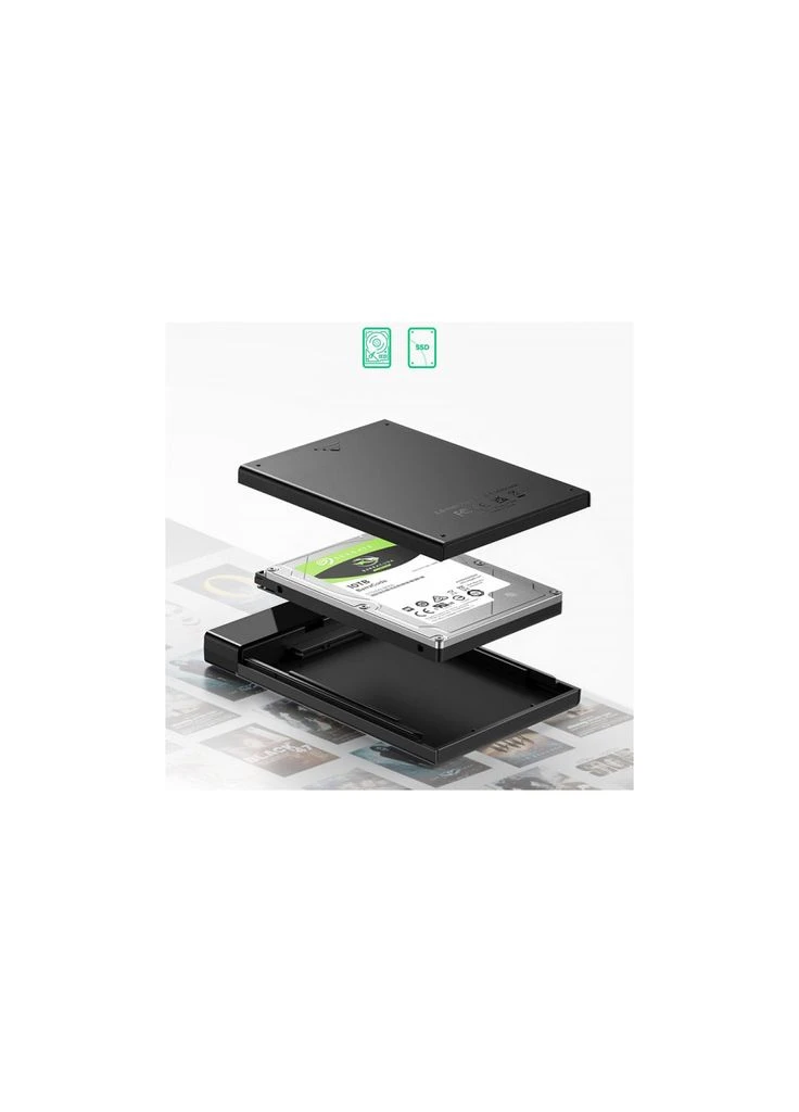 Карман внешний USB 3.1 to 2.5" HDD/SSD US221 black (50743) Ugreen (402486334)