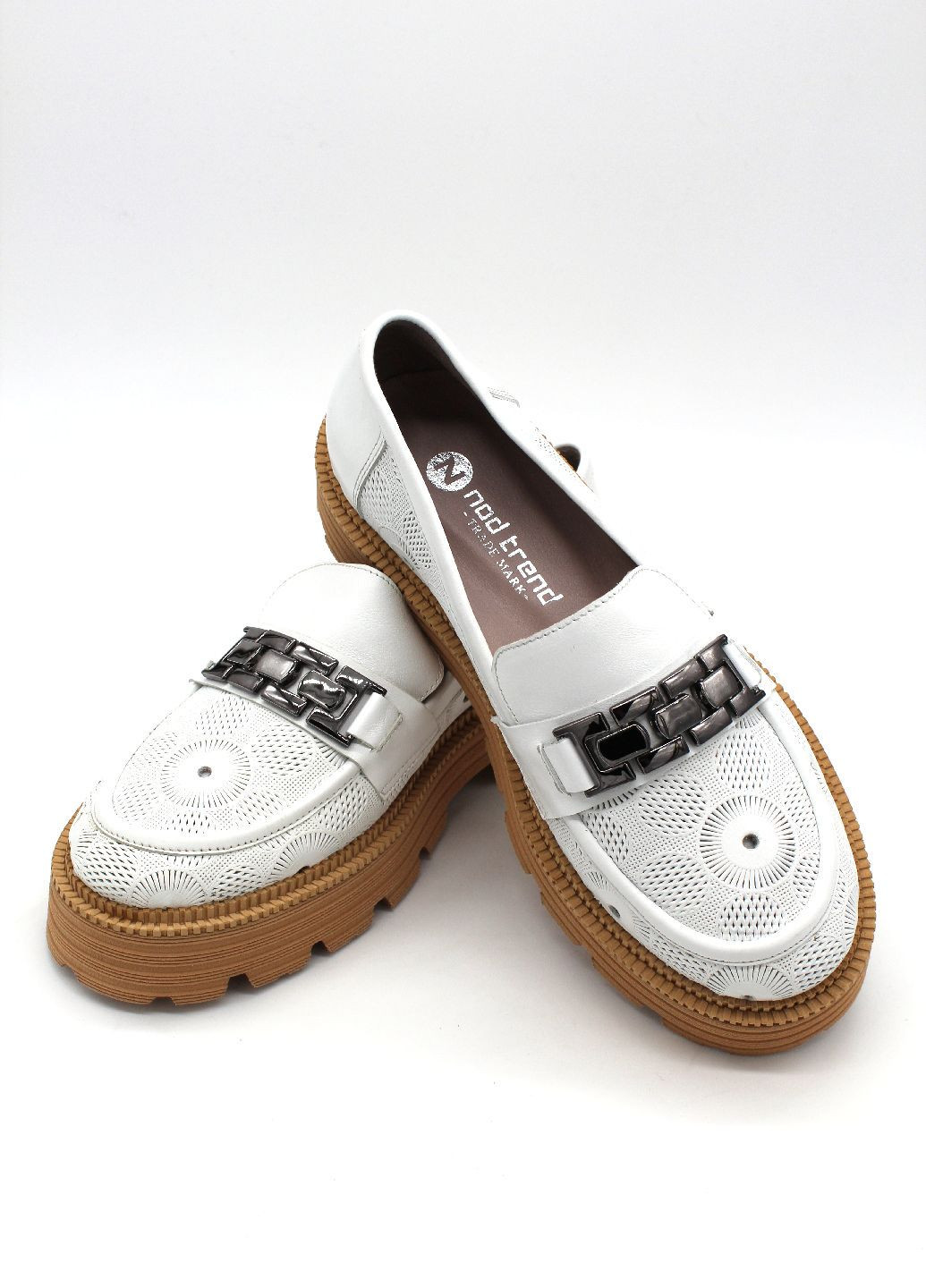 Nod Trend Туфлі білосніжний з натуральна шкіра, туреччина — демісезон (324556991)