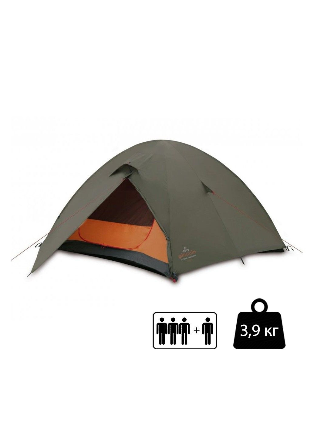Намет Serac 3+1 Green - PNG 133 - 3+1 місний Pinguin (358497567)