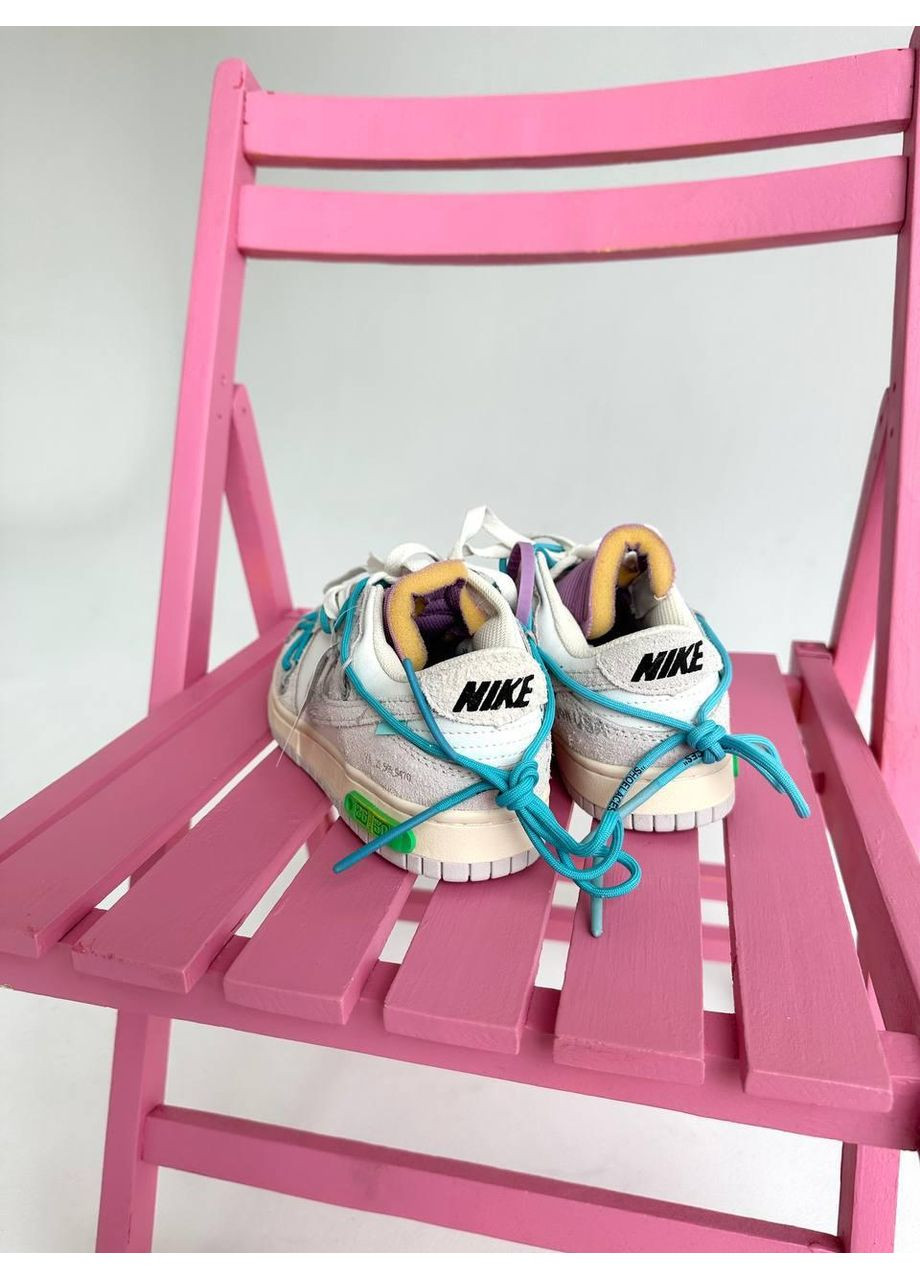 КРОСІВКИ ЖІНОЧІ NIKE SB DUNK LOW X OFF WHITE LOT 36:50 НАЙК СБ ДАНК No Brand білі демісезони (367175342)