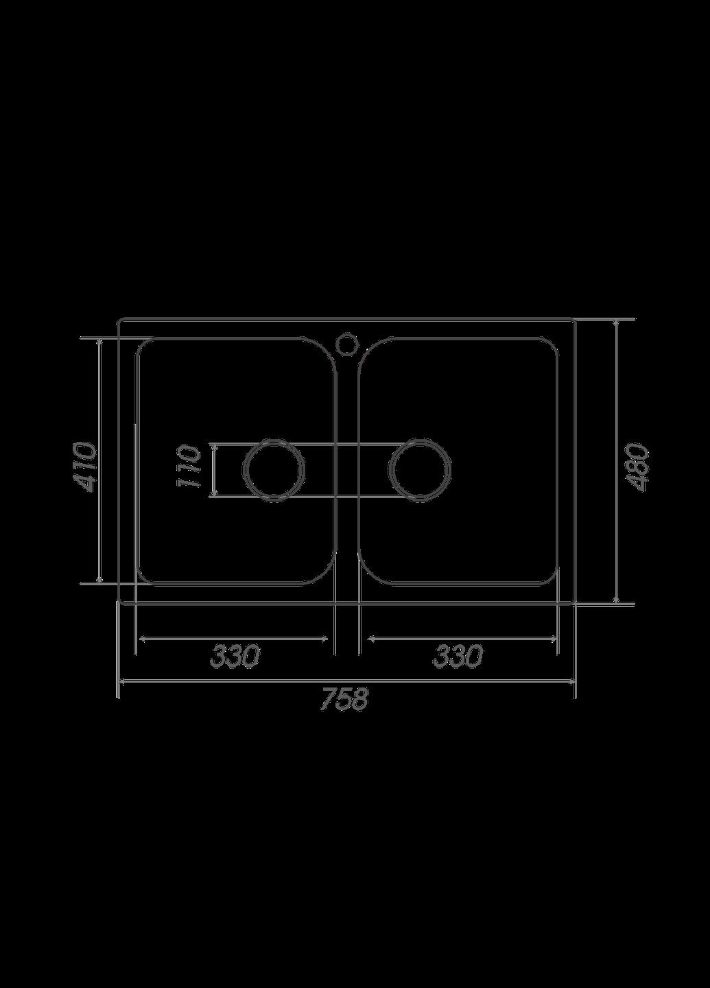 Гранитная мойка для кухни 7648W TWIN глянец Песок Platinum (342070853)