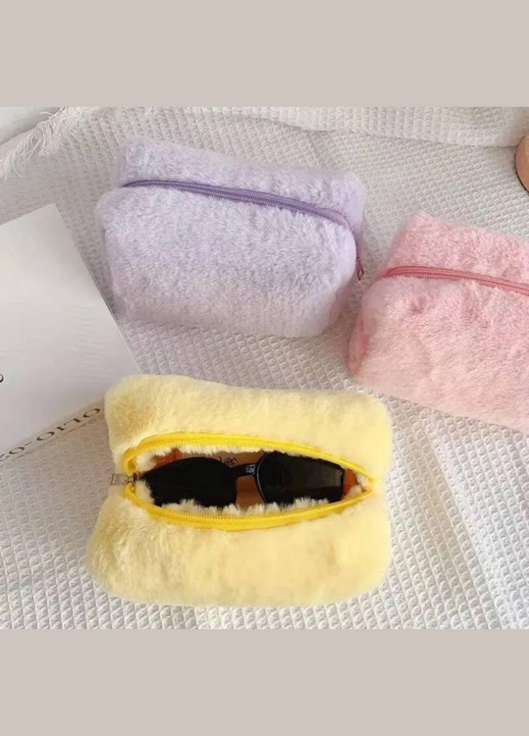 Плюшевая косметичка пенал тедди сиреневая (Teddy) No Brand (295012738)