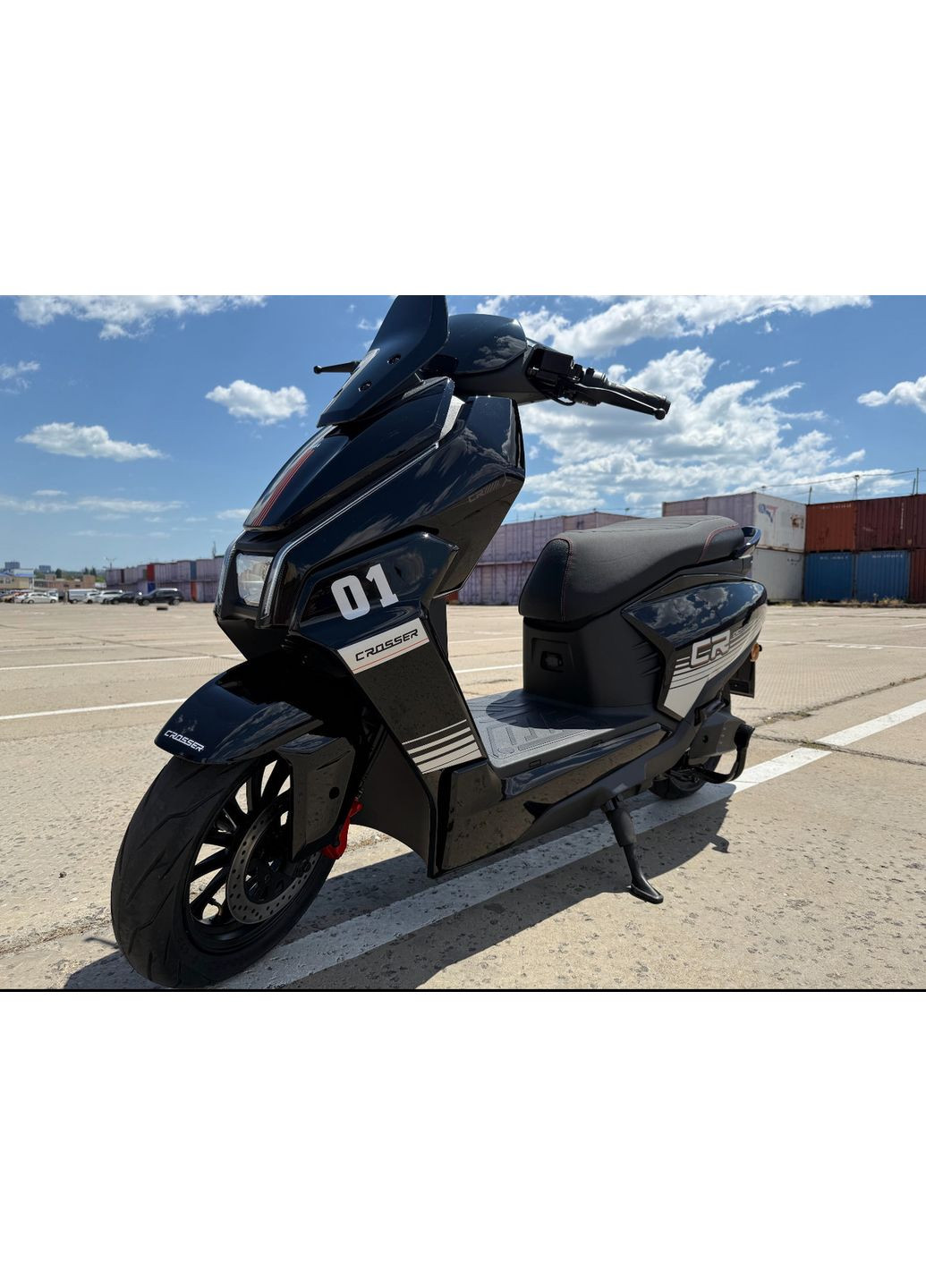 Электроскутер CR-22 2500W 72V/35Ah (графеновый АКБ), 60 км/ч, запас пробега 85 км Crosser (367609877)