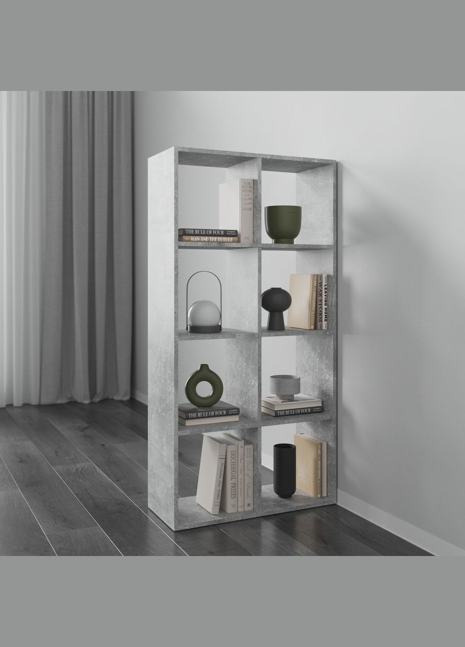 Полиця для книг, стелаж для дому на 8 комірок M-10 VAYS (372655515)