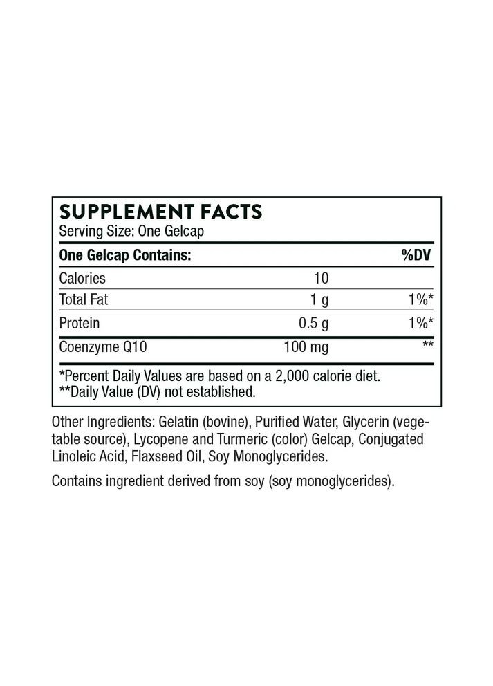 Коензим Q-10 (убіхінол) (Q-Best 100) 60 капсул Thorne Research (361119093)