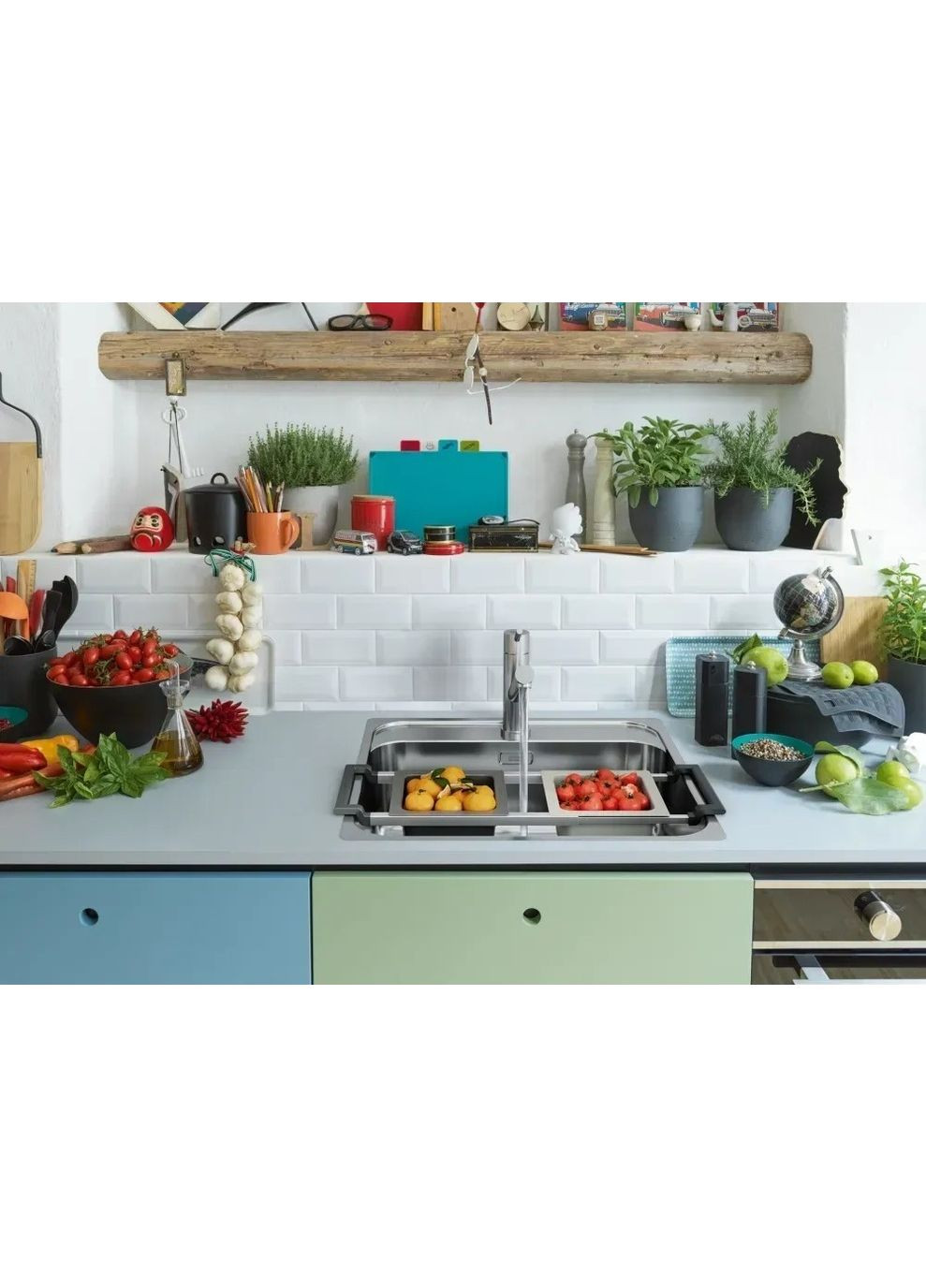 Мийка кухонная Smart, нерж.сталь, прямокутник, без крил, 500х400мм, чаша - 1, монтаж врівень, SRX 210-50 TL, нерж полірів. FRANKE (360396081)