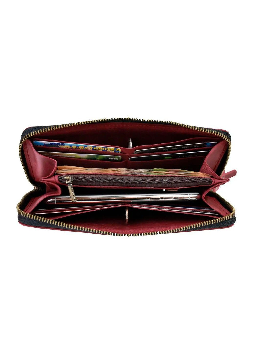 Кошелек кожаный на молнии Travel FREESKIN (301647749)