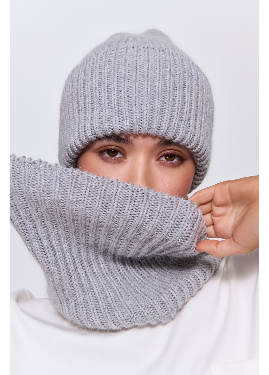 Баф из ангоры удлинен one size Айвори 9192 Papaya (317417122)