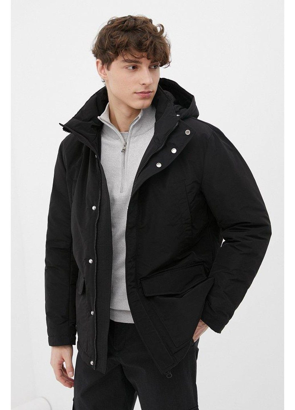 Черная демисезонная парка fbc21010-200 Finn Flare
