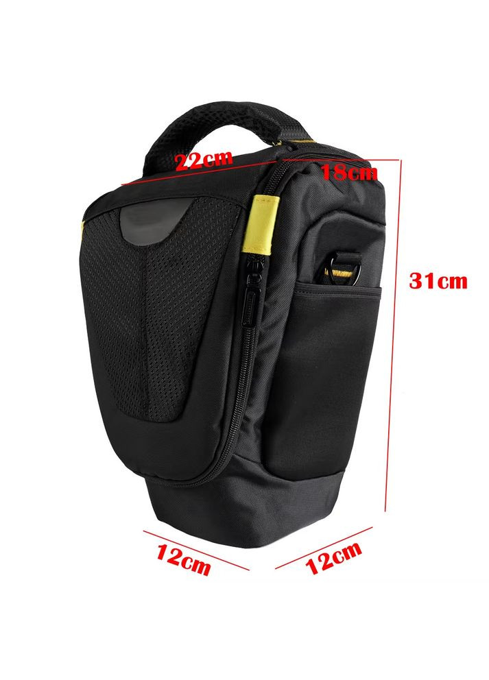 Професійна вертикальна сумка для фотоапарата 31 см на плече з жовтим ( код: IBF082BY ) Digital (325861916)