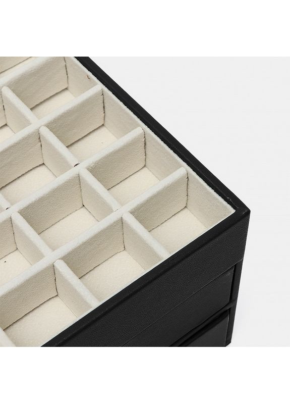 Скринька SP-01223 Black для прикрас і ювелірних виробів трирівнева 4 шт. Casegrace (356499448)