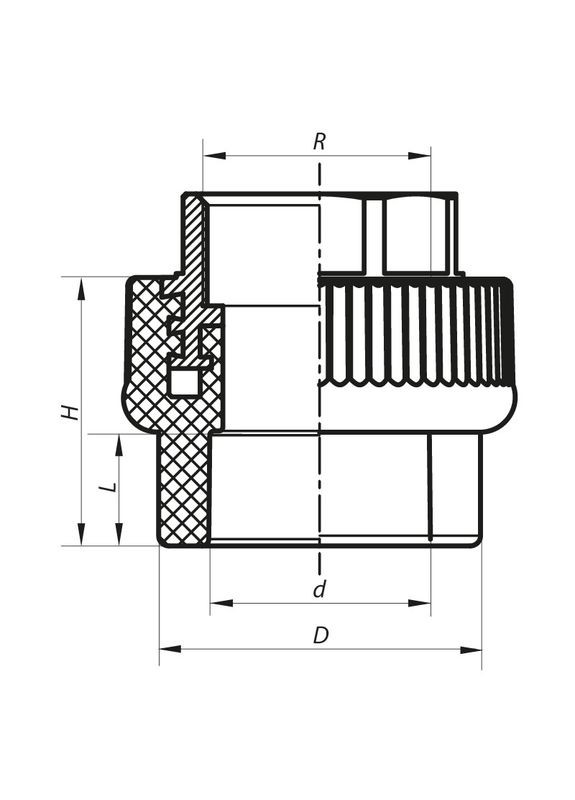 З'єднувальна муфта ВР 40x1.1/4F PPR K0091.PRO (KP0109) KOER (321214276)