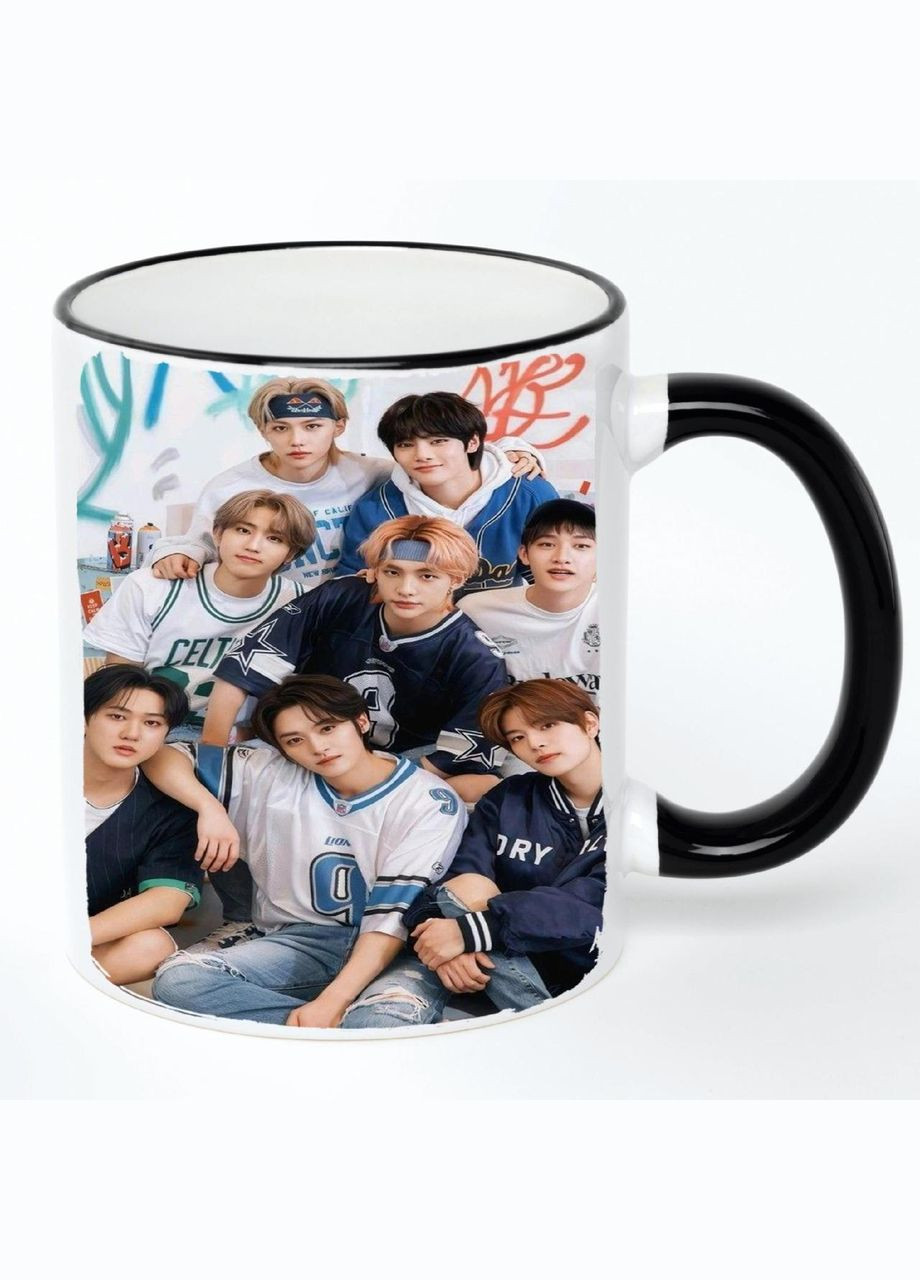 Чашка Stray Kids K-pop #008 (кухоль, кружка) Біла з чорною ручкою 330 мл No Brand (322716916)