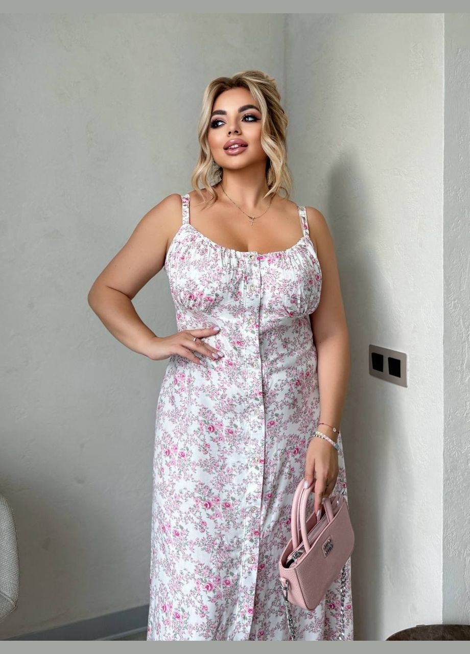 Белое сарафан Garna однотонное