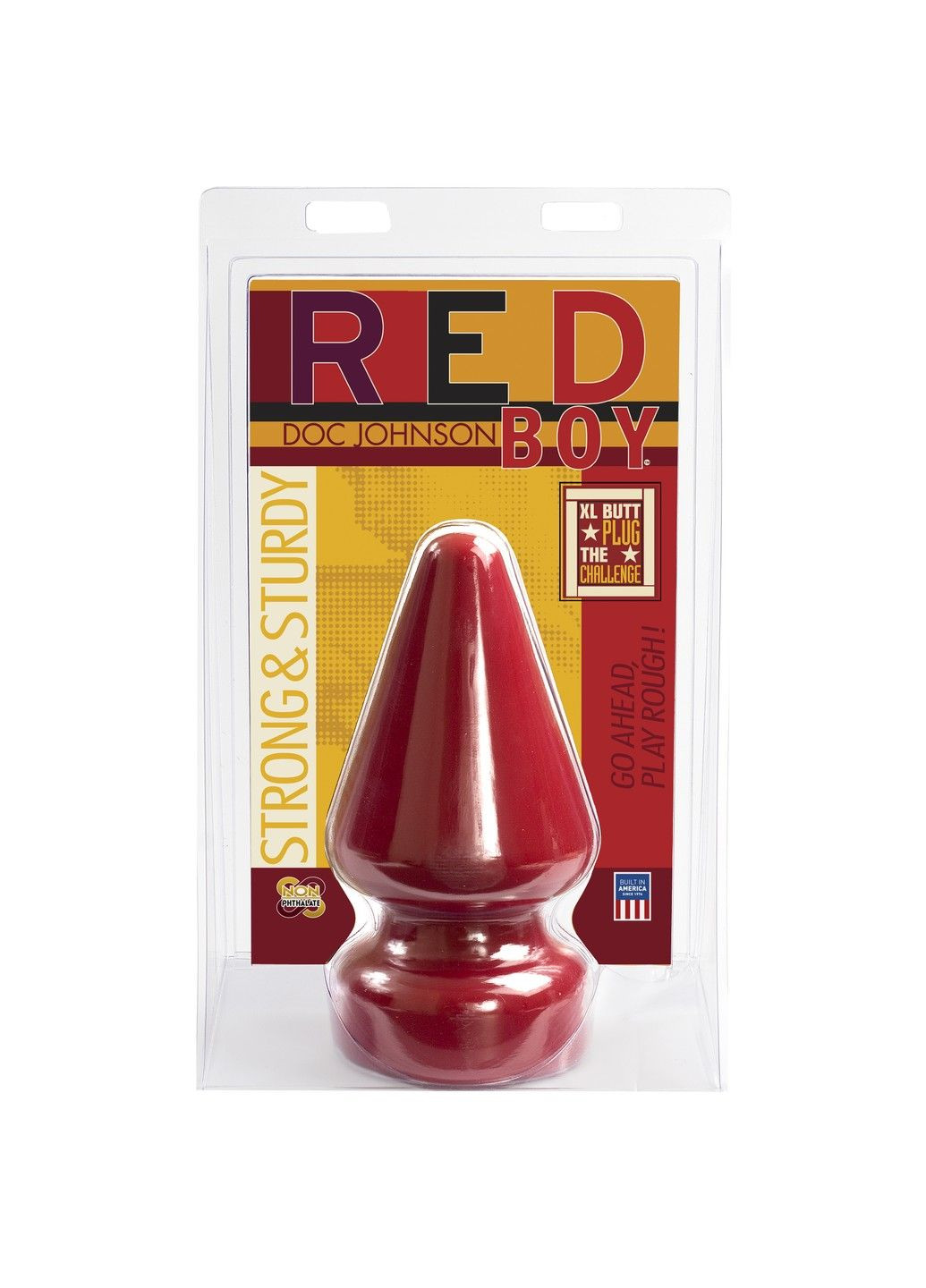 Анальная пробка Red Boy - XL Butt Plug The Challenge, диаметр 12 см Doc Johnson (293246149)