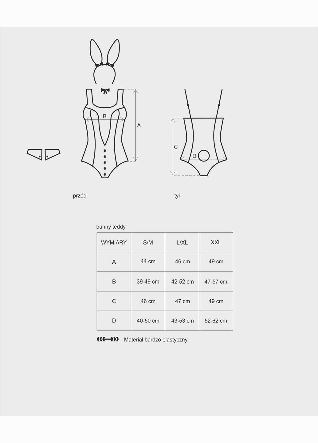 Эротический игровой костюм (боди, ушки) Obsessive (291847343)