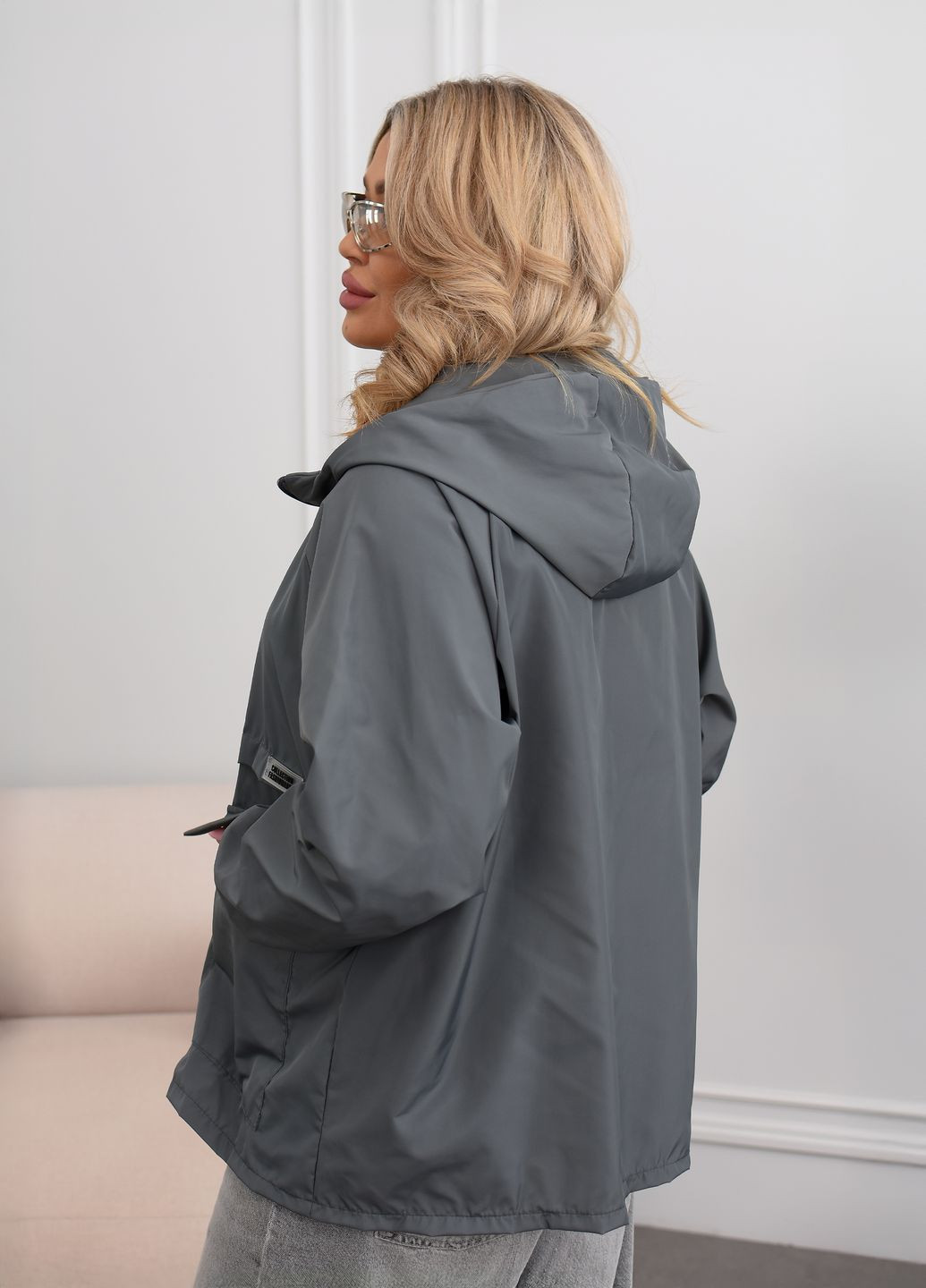 Куртка женская оверсайз с капюшоном No Brand (362603117}