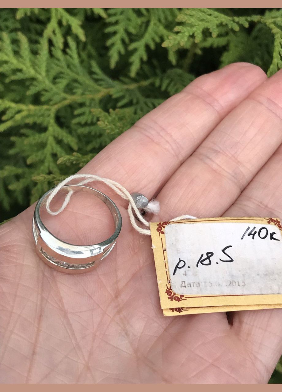 Срібна каблучка з золотом 140к, розмір No Brand (317577604)