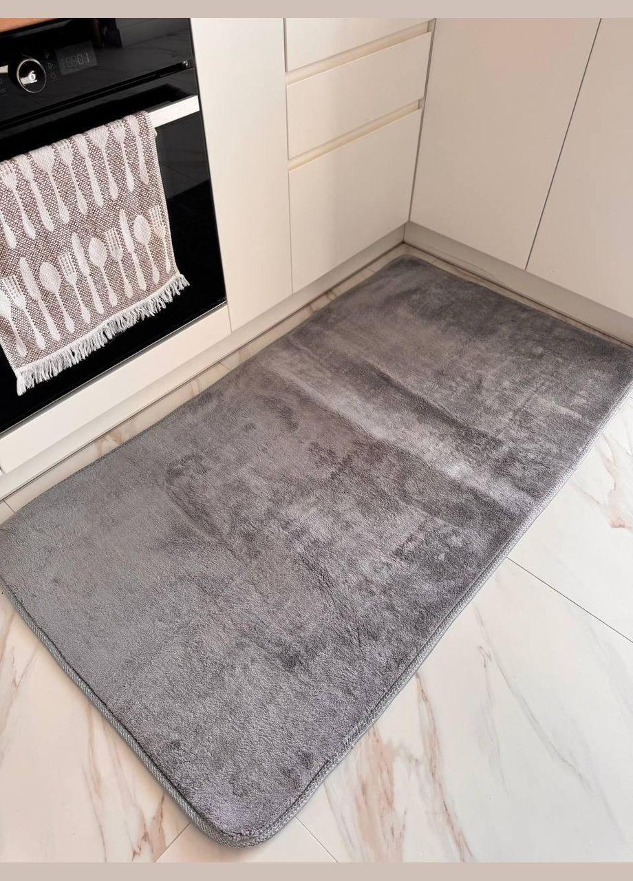 Килим у передпокій прогумований з ворсом 150х200 см Сірий (П4К-norka-kover-004-02) No Brand (323160692)