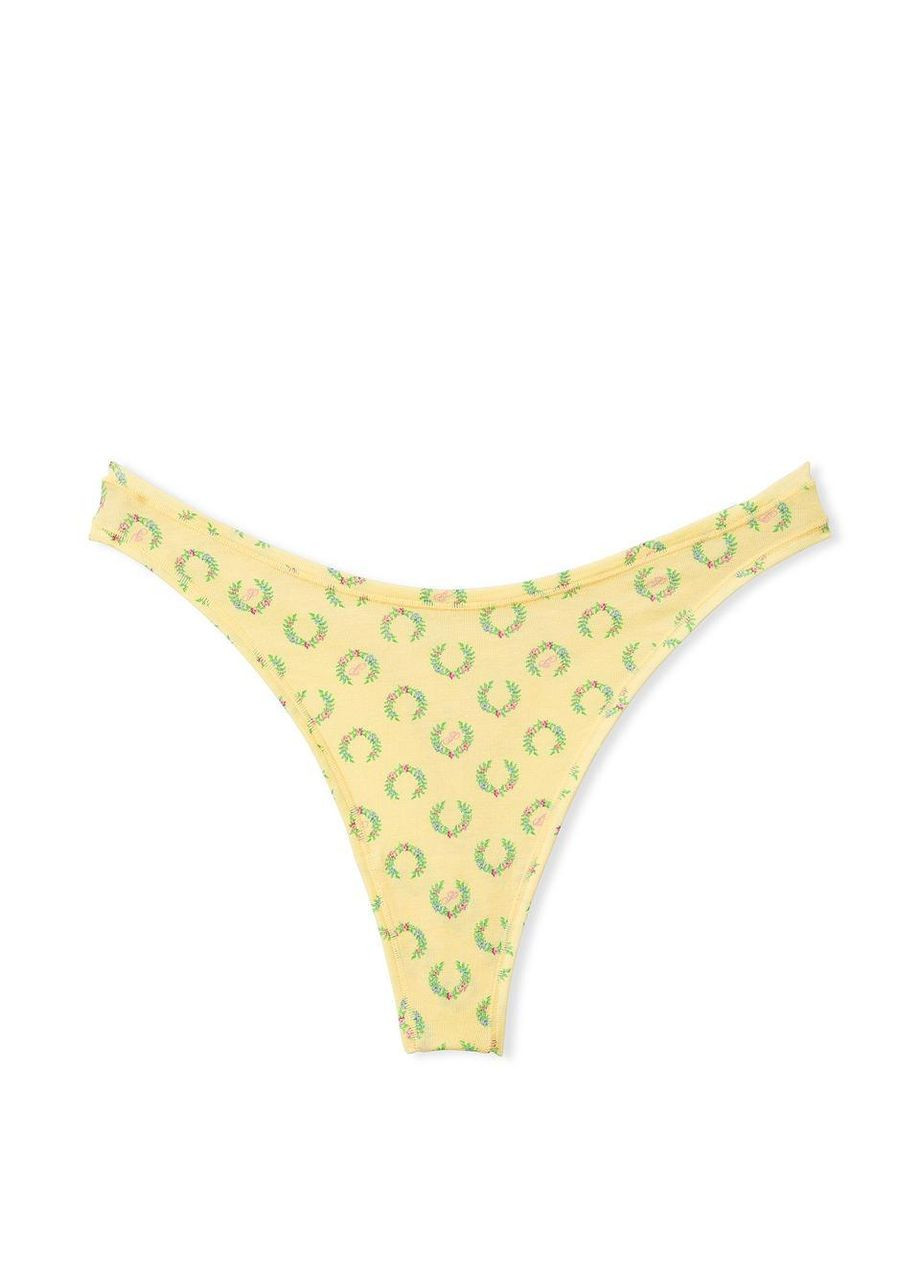 Женские трусики стринги Logo Cotton Thong Victoria's Secret (322953297)