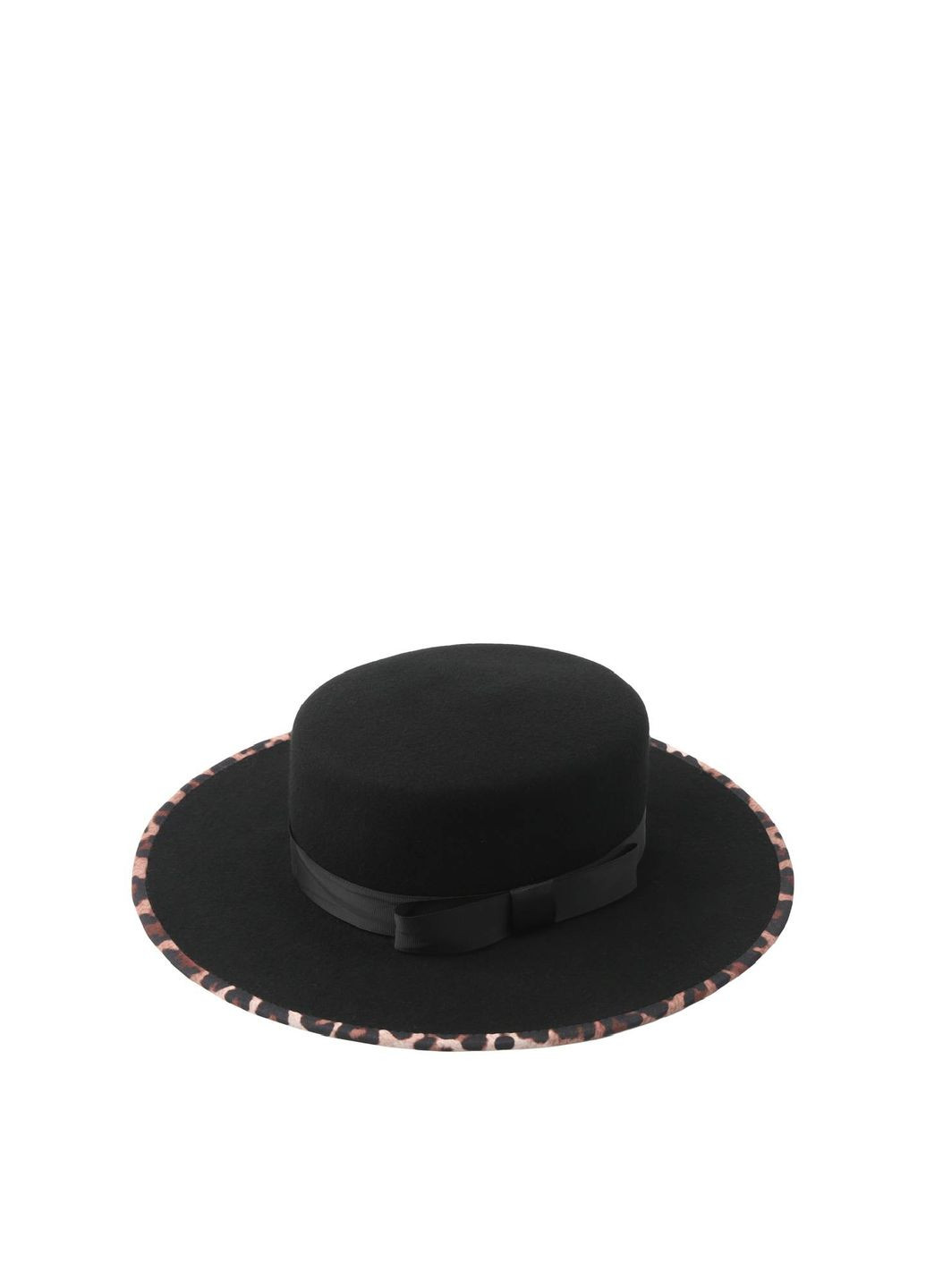 Шляпа канотье женская шерсть черная LuckyLOOK 928-451 (289478360)