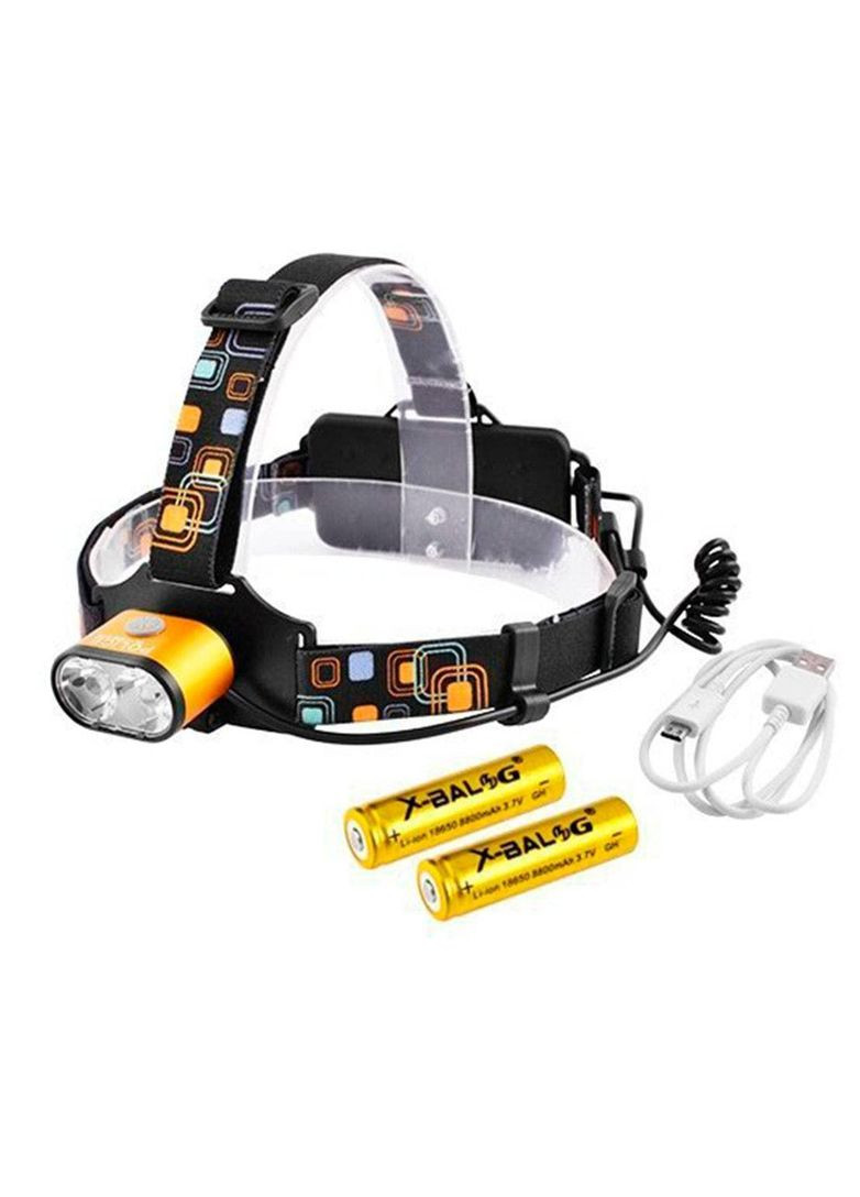 Фонарь аккумуляторный налобный PL-133 LED фонарик 3 режима работы пластиковый фонарь Police (303898690)