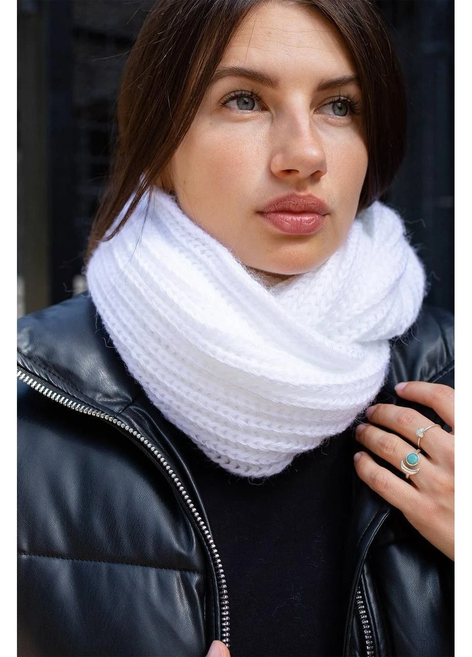 Жіночий Шарф-хомут Without Scarf Зимовий Теплий М'який Seli No Brand (393503669)