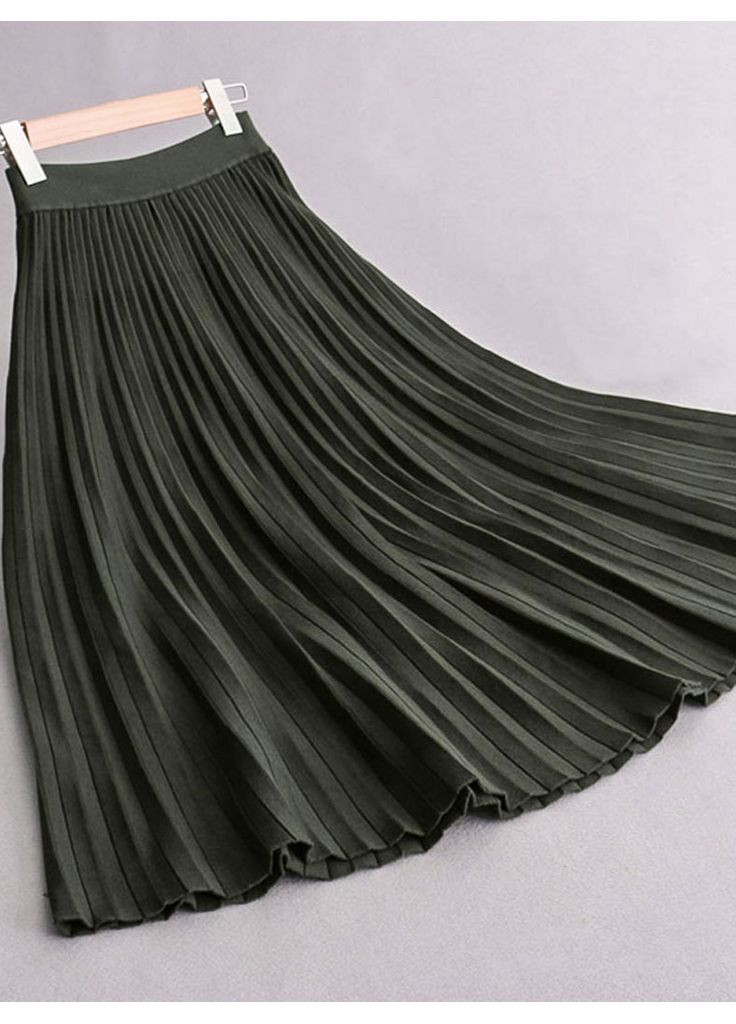 Трикотажна двостороння спідниця міді Смарагдовий Forza Viva (336213970)