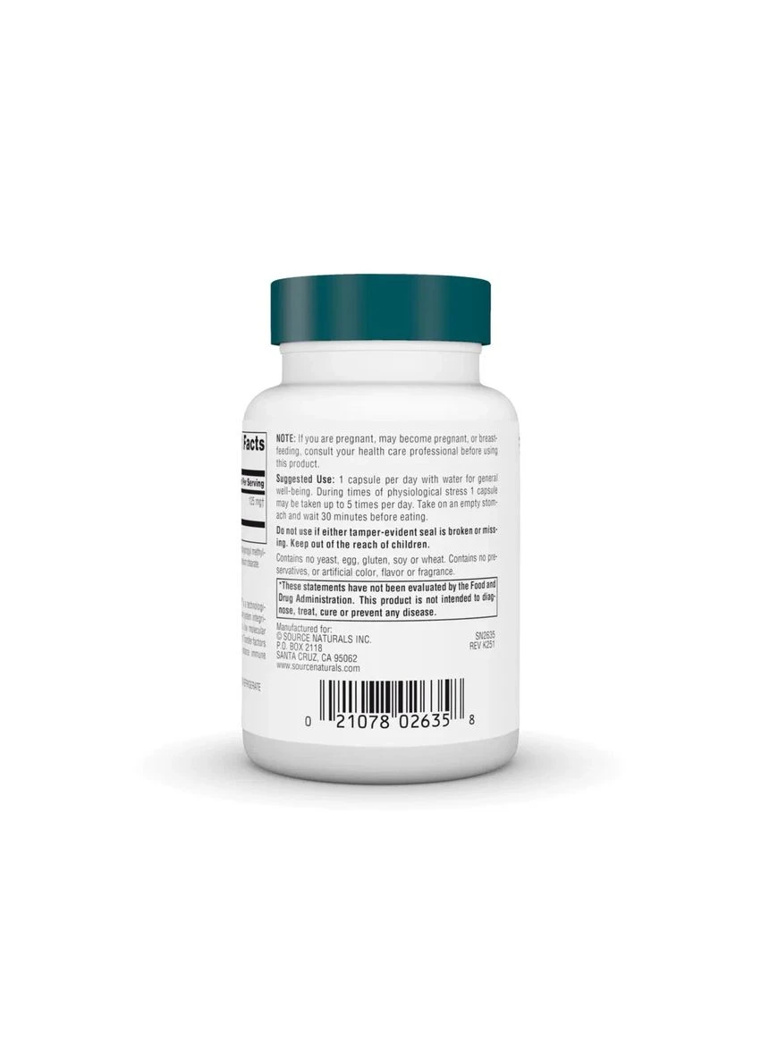 Молозиво для поддержки иммунитета Transfer Factor 125 мг 60 растительных капсул Source Naturals (361116994)