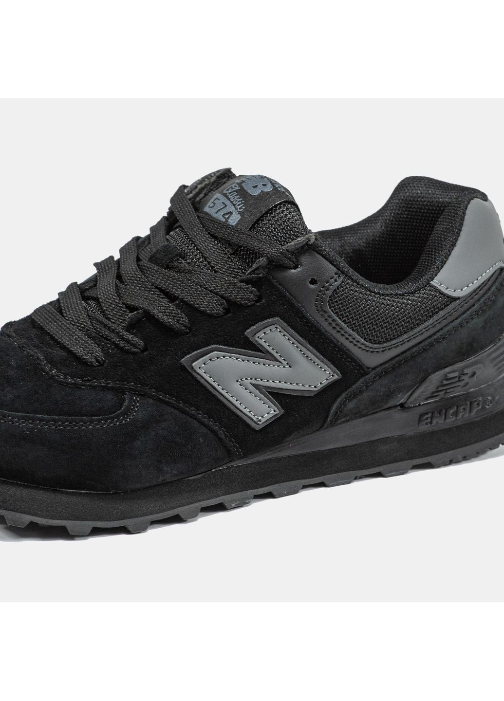 Кросівки жіночі New Balance 574 Black | Нью Беланс 574 чорні No Brand чорні демісезони (367086398)