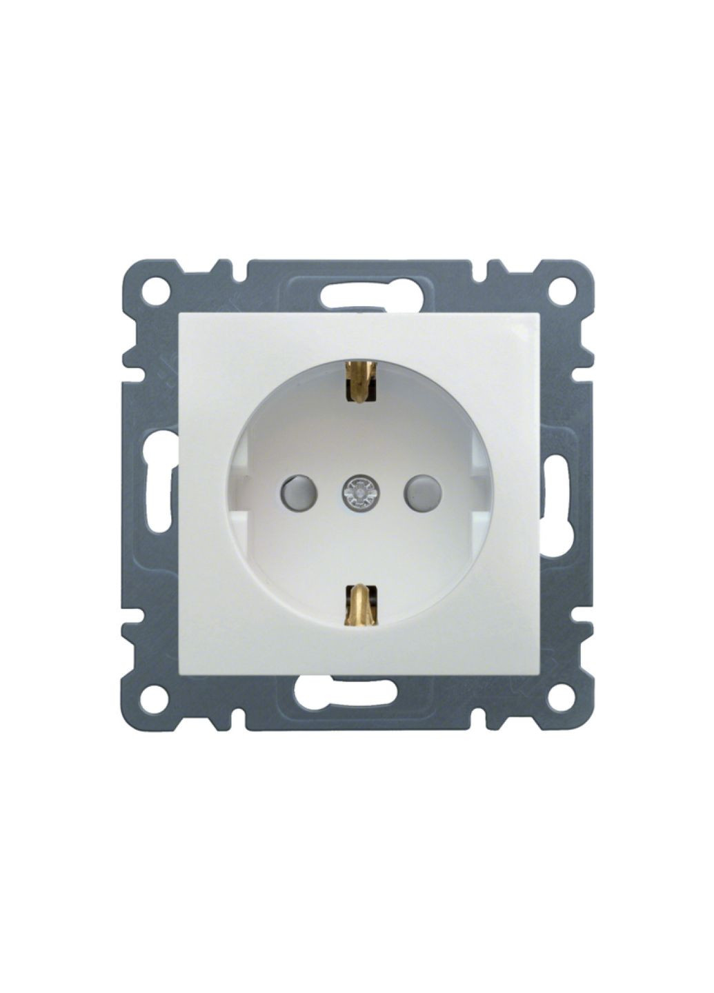 Розетка электрическая Lumina2 WL1060 (16А/230В) с заземлением и защитой контактов белая (10682) Hager (264296649)