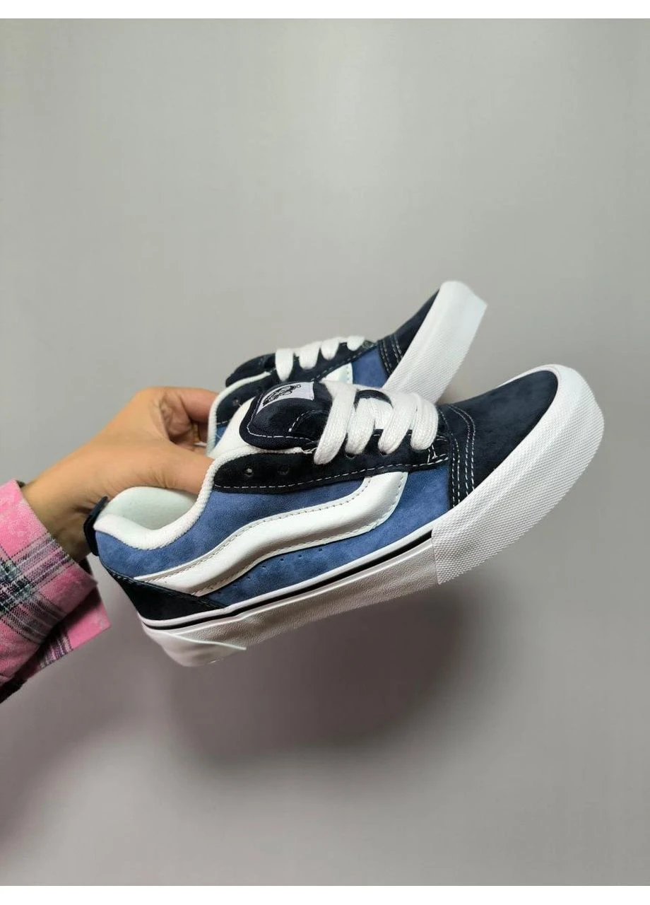 Белые демисезонные кеды мужские vans knu skool blue white ванс кну скул белые No Brand