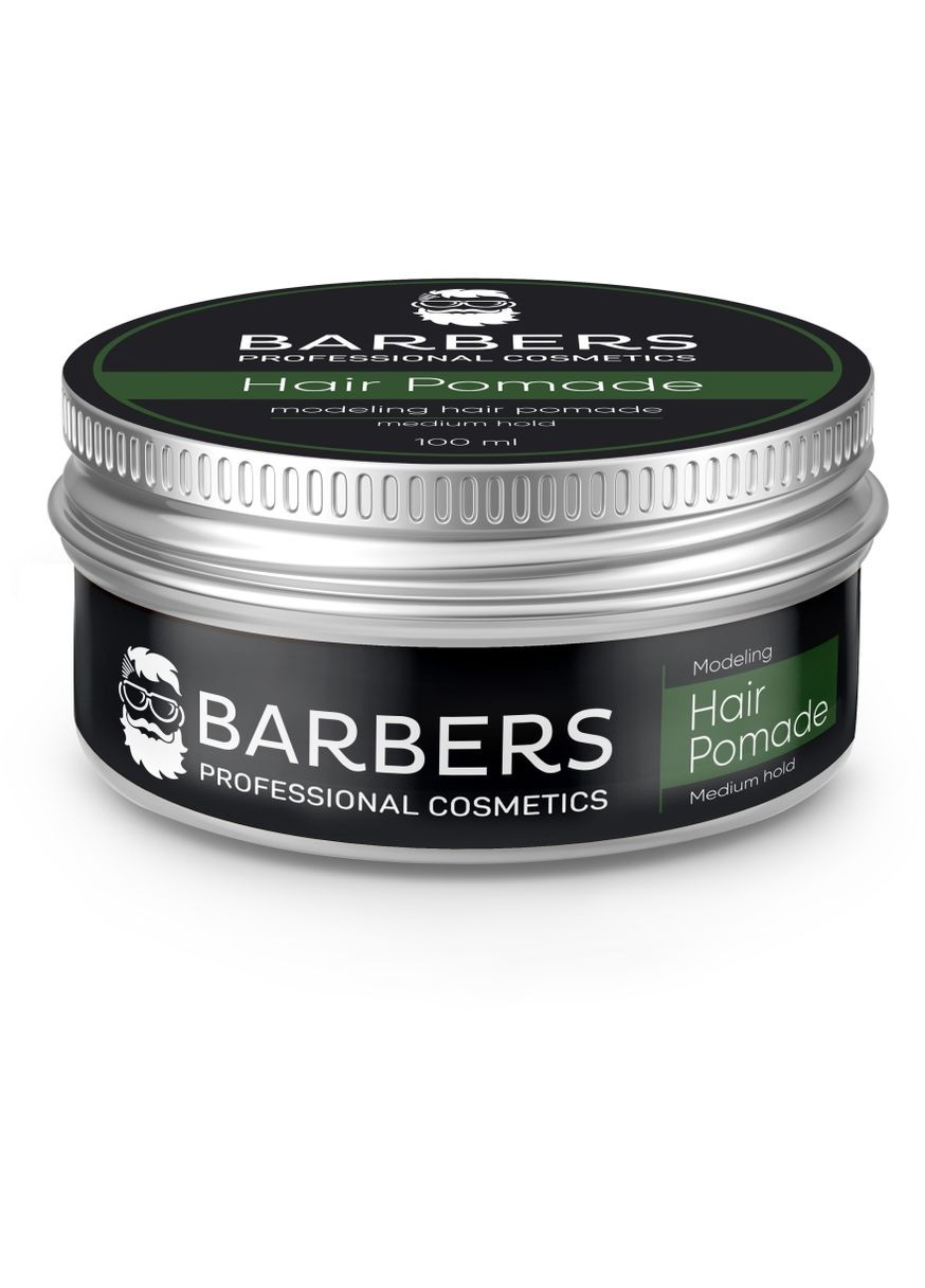 Помада для волосся, середня фіксація Modeling Hair Pamade Medium Hold 100ml (698909-34850) Barbers (368605185)