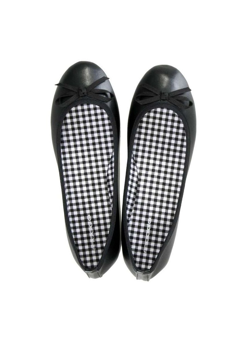 Женские женские балетки Moodo | чёрные однотонные искусственная кожа (322858557)