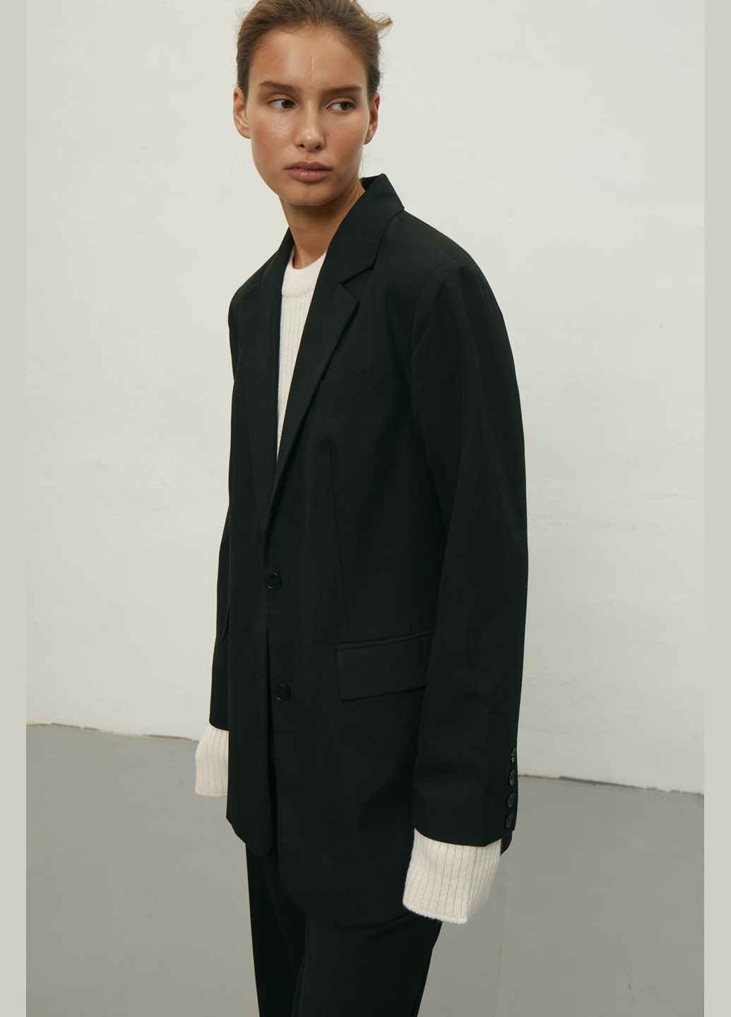 Черный женский классический пиджак серый 317 Papaya - всесезон