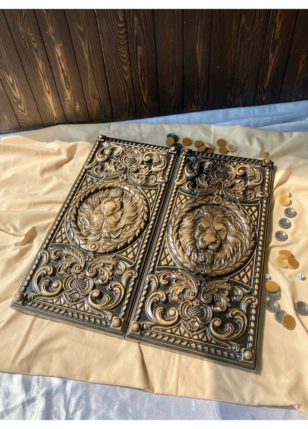 Нарди з дерева "Лев", 60×28×8 см, арт.193010 GrossMeister (295924406)