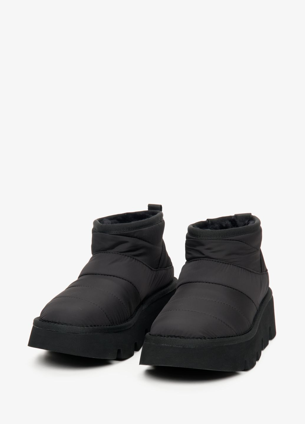 Черные дутики, цвет черный Estro